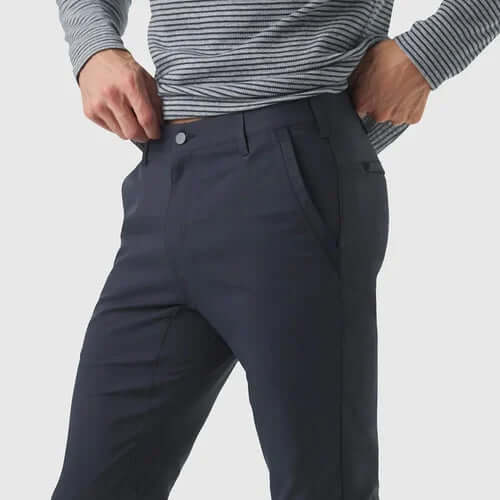 Men's Dirt-Repellent Casual Trousers: Slim Fit Outdoor Pants