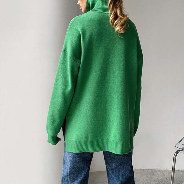 Women's High-Neck Long-Sleeve Sweater