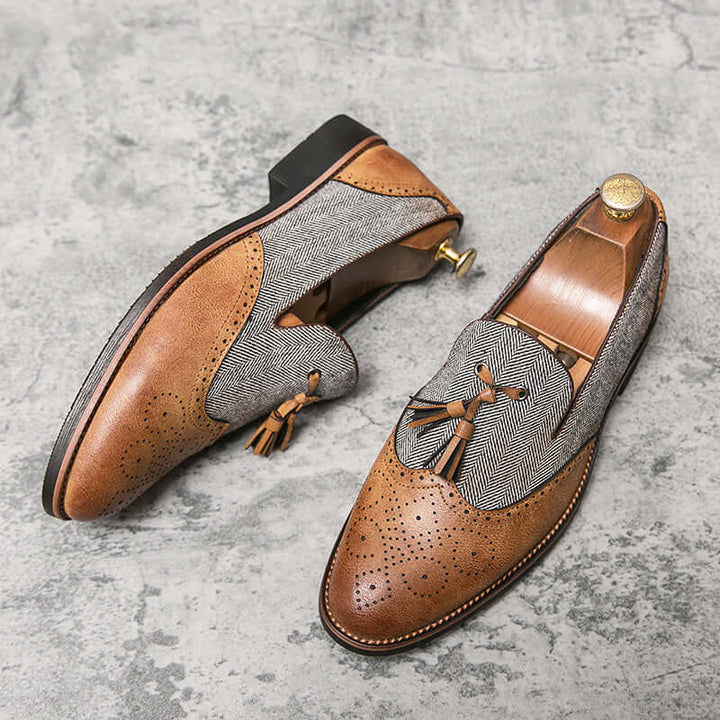 Men's Floral Embellished Pointed Toe Sneakers