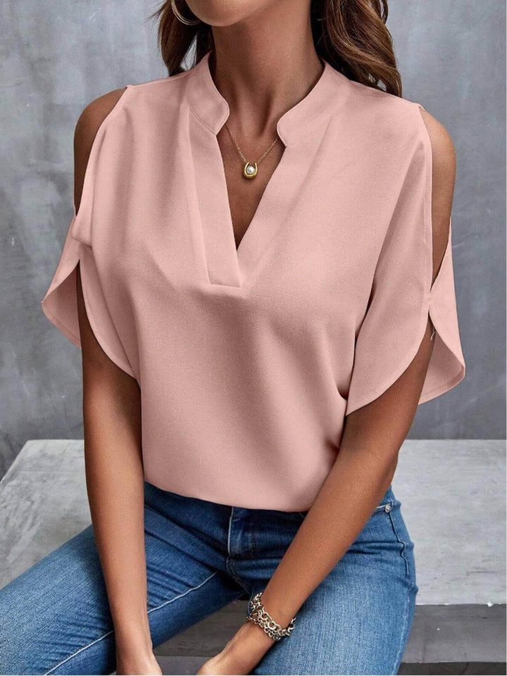 Elegant Off-Shoulder Women's Half-Sleeve Blouse