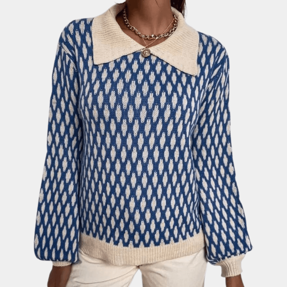 Women's Trendy Collar Detail Sweater