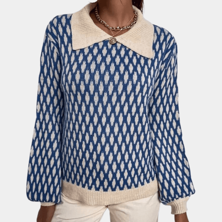 Women's Trendy Collar Detail Sweater