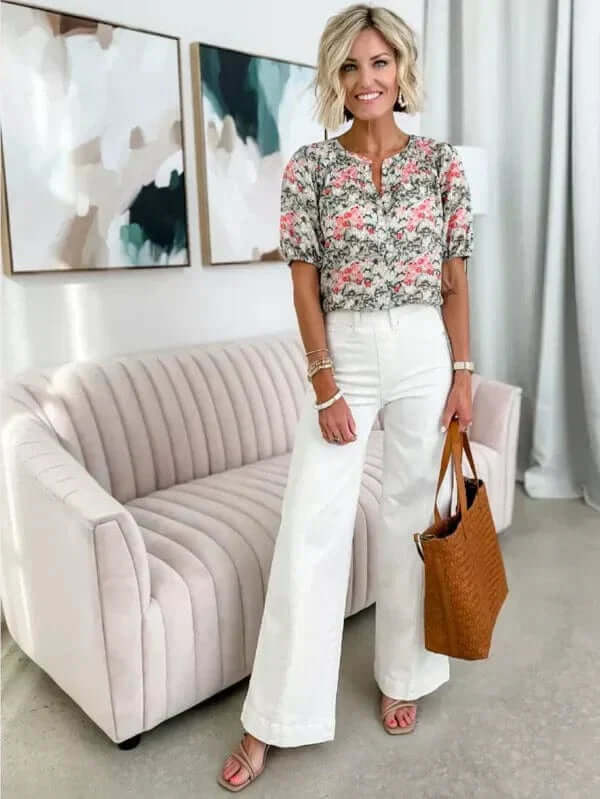 Women's High-Waisted Wide Leg Jeans: Comfortable Denim Pants