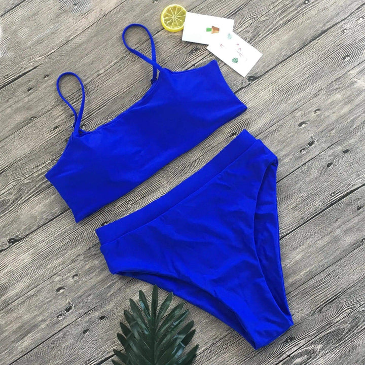 Women's High-Waisted Tummy Control Padded Bikini