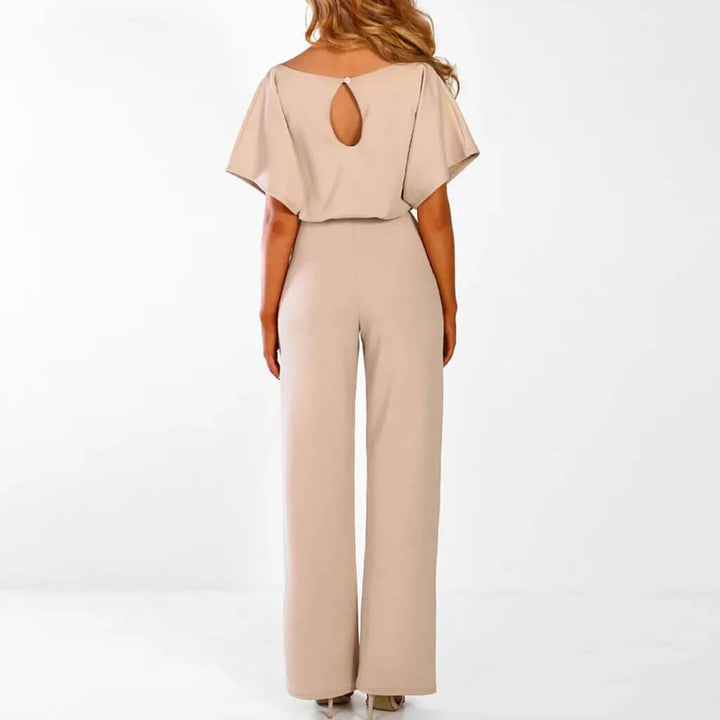 Elegant Long Women's Romper: Wide-Leg Jumpsuit