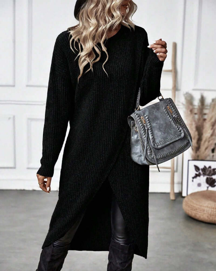 Women's Solid Midi Dress: Everyday Elegance