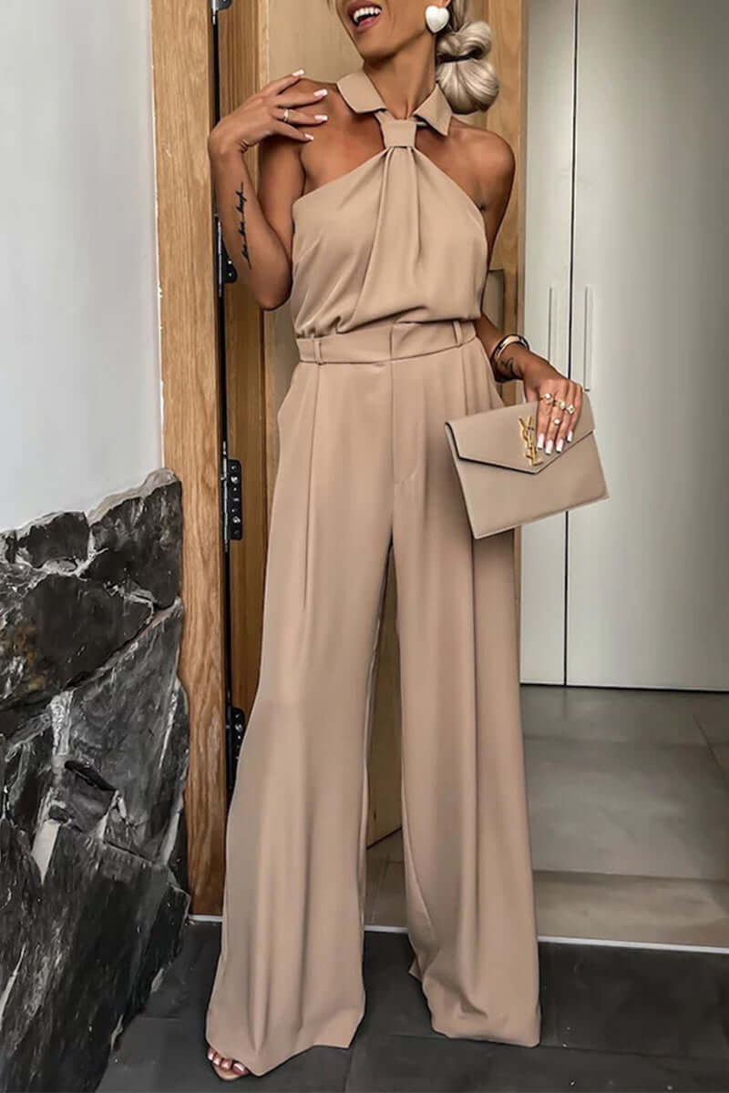 Women's Sleek Pocket Jumpsuit: Versatile & Comfortable
