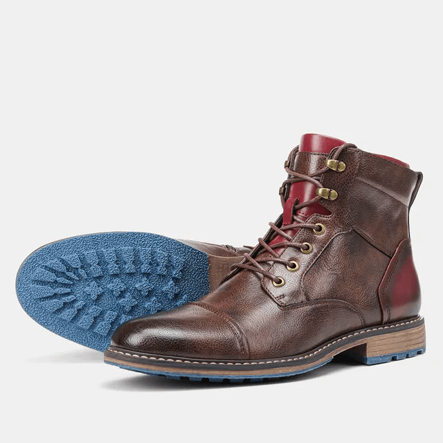 Men's Leather Ankle Boots: Durable, Slip-Resistant, Casual