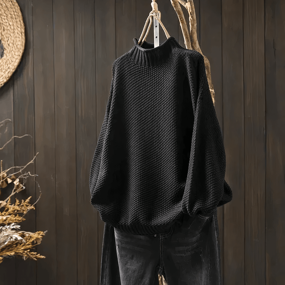Women's Vintage Turtleneck Long Sleeve Sweater