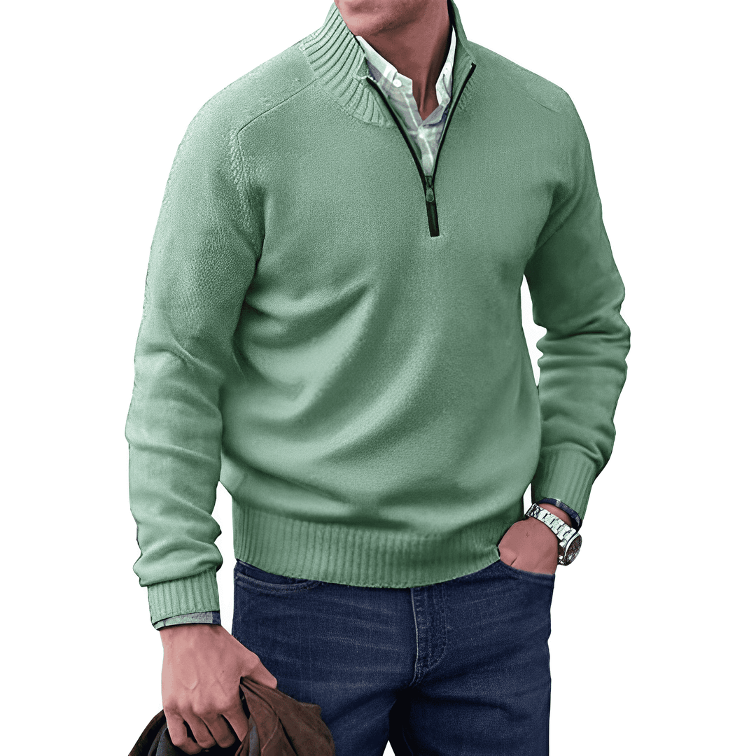 Men's Relaxed-Fit Long-Sleeve Wool Sweater