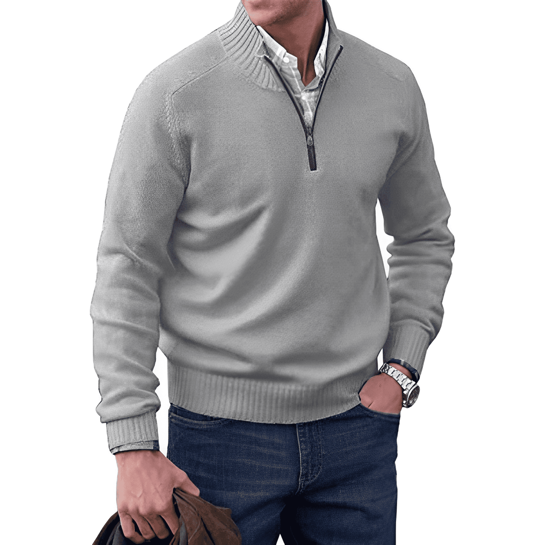 Men's Relaxed-Fit Long-Sleeve Wool Sweater