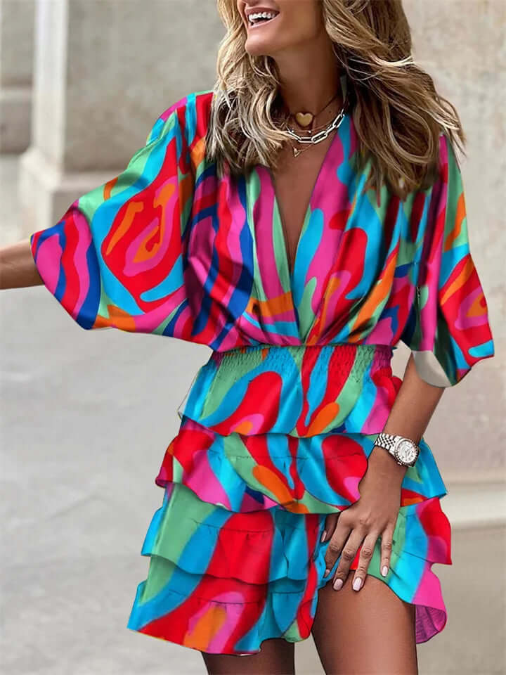 Women's Long Sleeve Summer Dress: Flowy Casual Dress