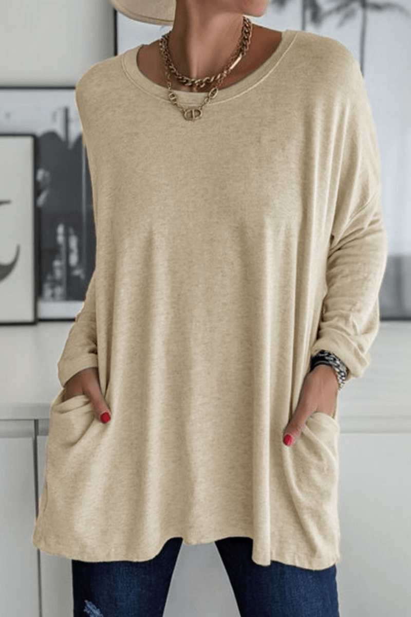 Women's Long Sleeve Crew Neck T-Shirt: Soft, Comfortable & Versatile Top