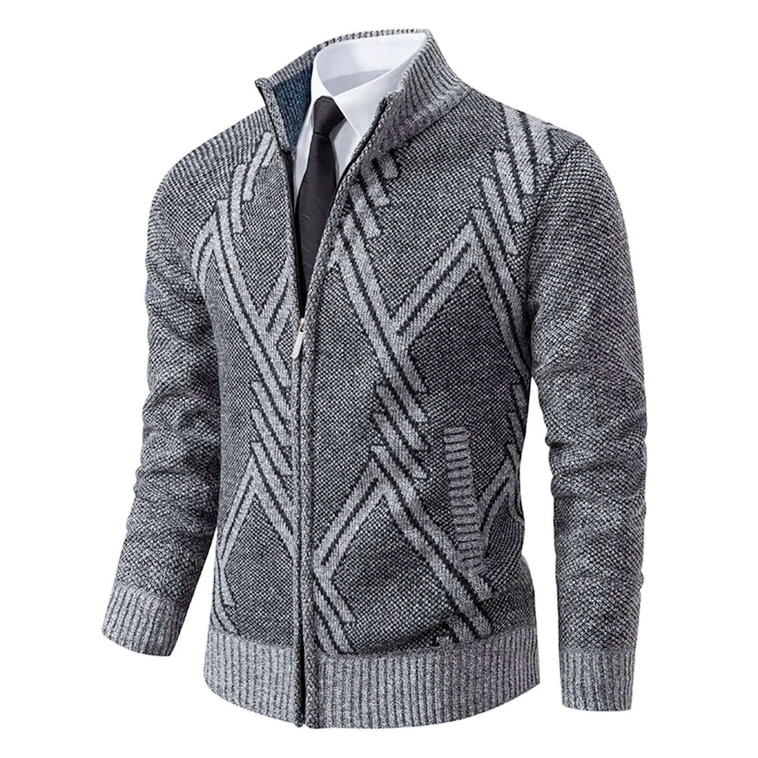 Men's Cozy Knitted Zip-Up Jacket