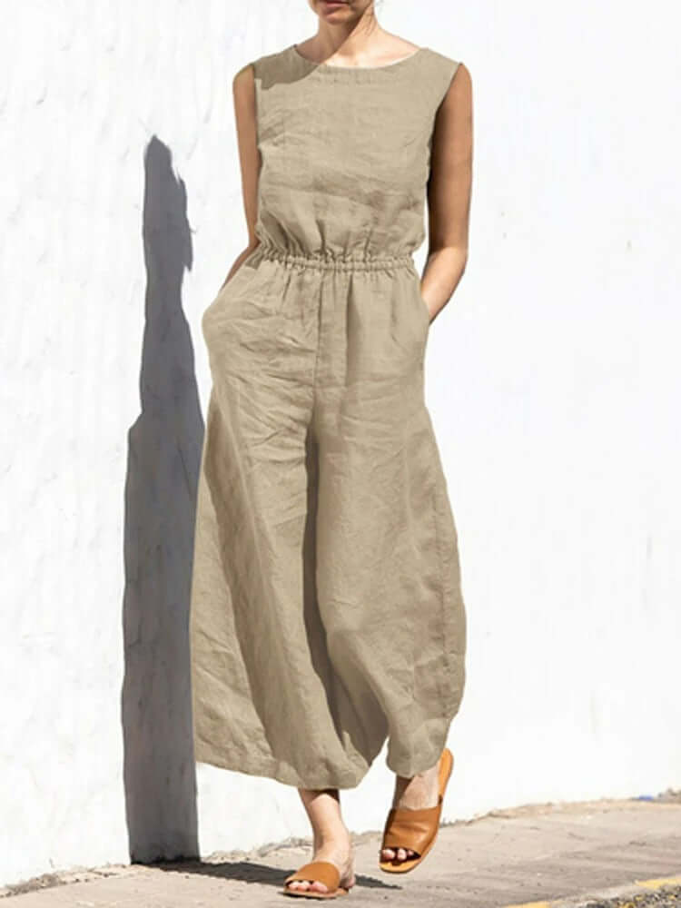 Women's Sleeveless Jumpsuit: Casual & Formal Wear