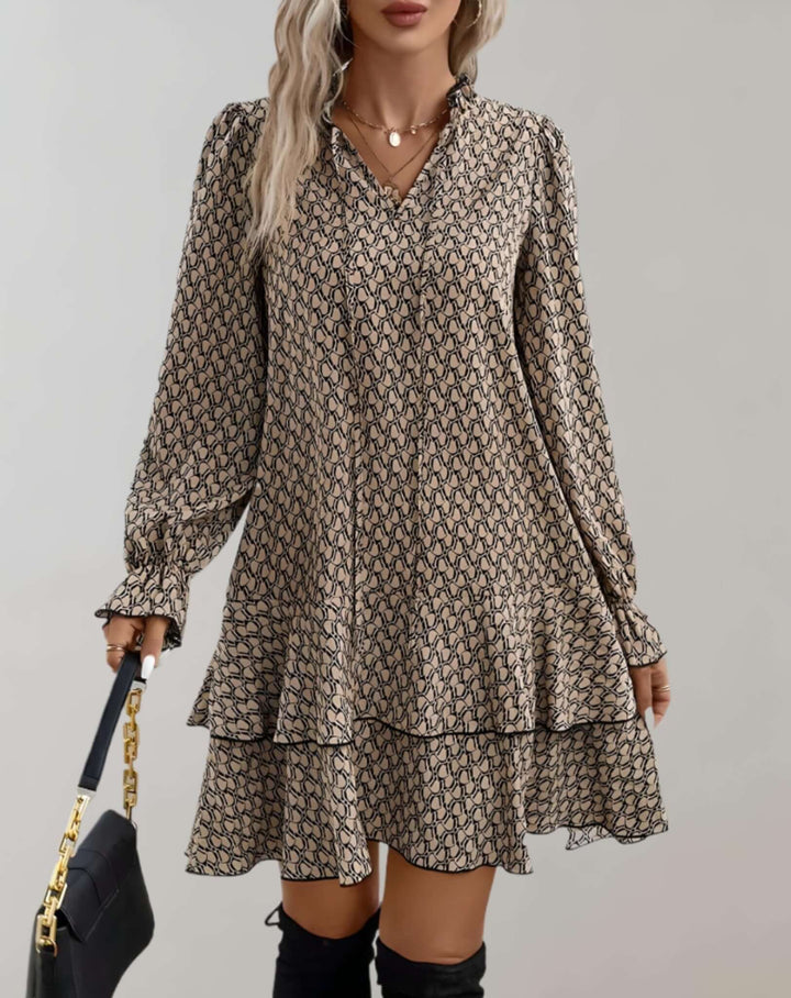 Women's Casual Summer Midi Dress: V-Neck Lightweight Dress