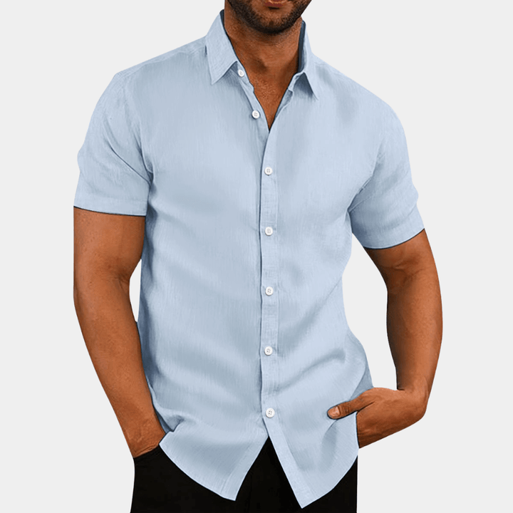 Men's Notched Collar Dress Shirt