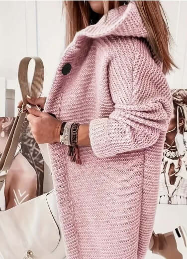 Women's Relaxed Hooded Long Sleeve Cardigan