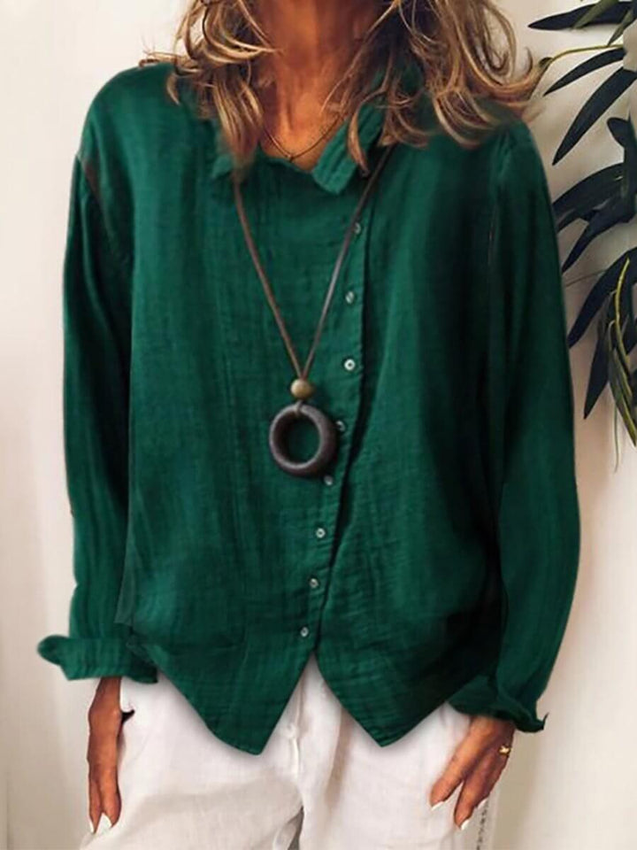 Women's Relaxed Cotton Linen Long Shirt