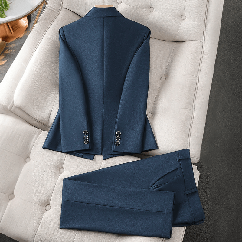 Women's Tailored Blazer & Trouser Set - Professional Formal Wear