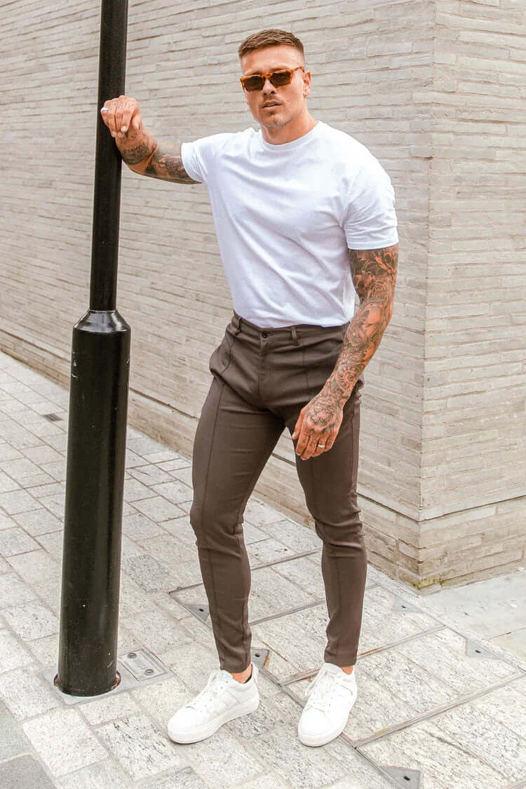 Men's Slim Fit Long Trousers: Stylish & Comfortable