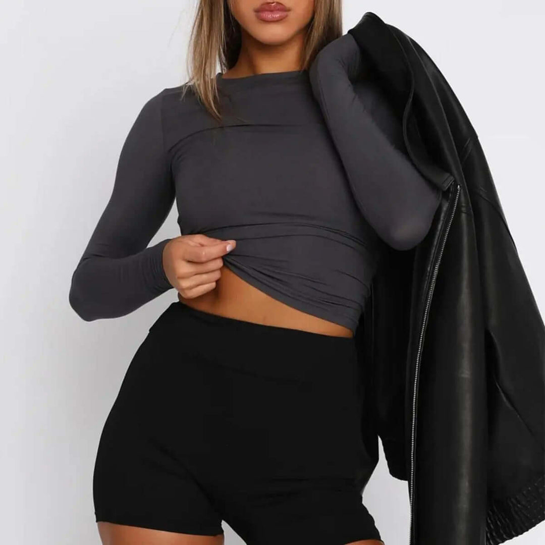 Women's Long-Sleeve Casual Top: Relaxed Fit, Soft Fabric
