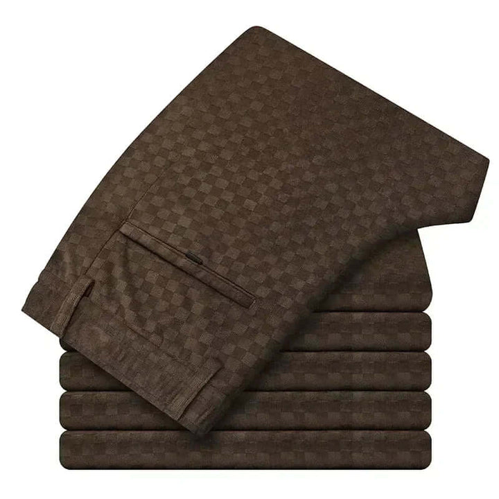 Men's Casual Diamond Pattern Trousers