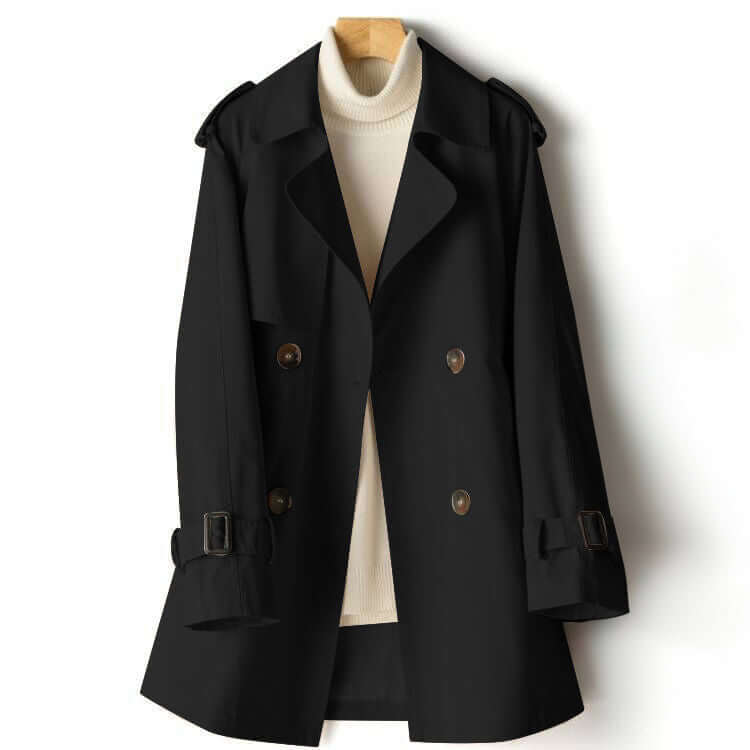 Women's Long Lapel Trench Coat: Stylish & Sophisticated Outerwear