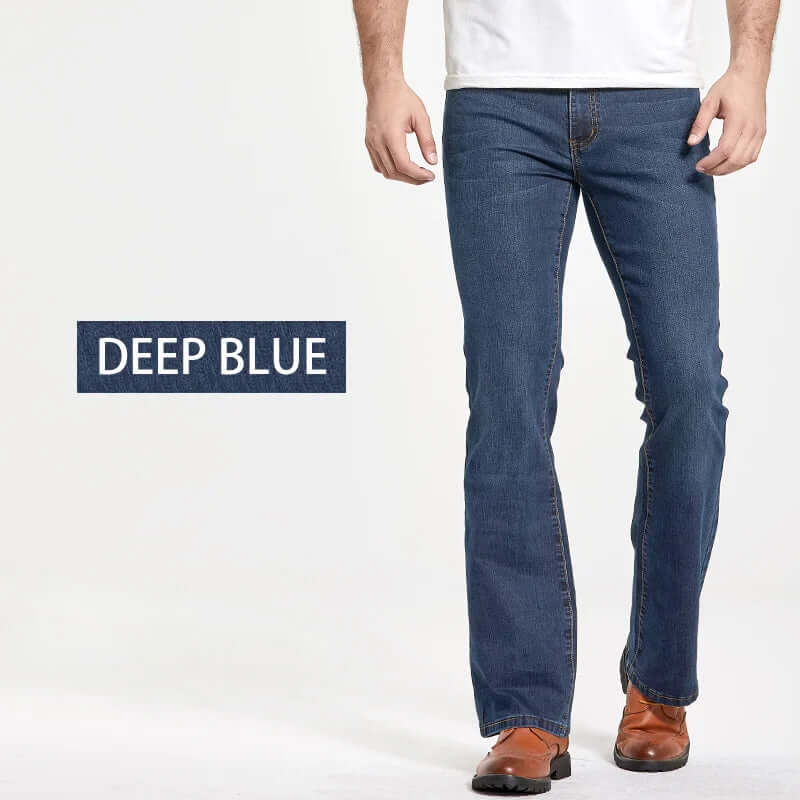 Men's Bootcut Jeans: Stretch Denim, 5-Pocket Design