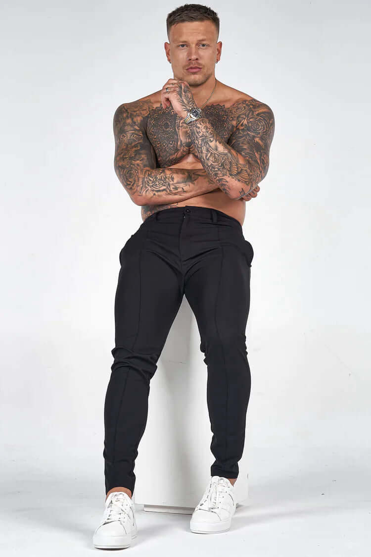 Men's Slim Fit Long Trousers: Stylish & Comfortable