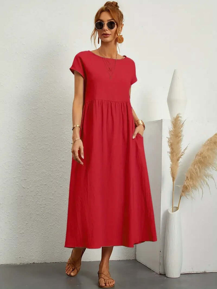 Summer Sleeveless Dress & Handbag Set for Women