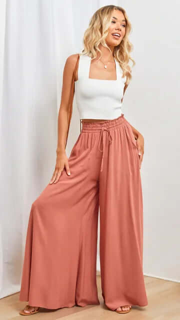 Women's Loose-Fit Drawstring Trousers: Summer Comfort