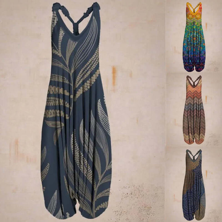 Women's Bohemian Halter Neck Jumpsuit