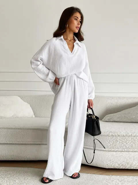 Women's Relaxed-Fit Cotton Loungewear Set