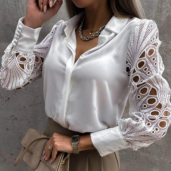 Elegant Lace Detail Women's Top