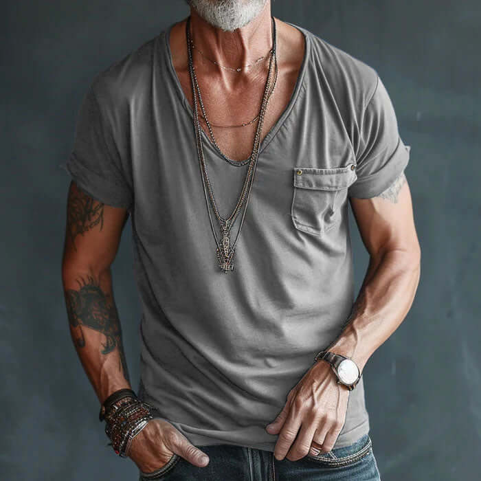 Men's Retro T-Shirt: Relaxed Fit, Vintage Style