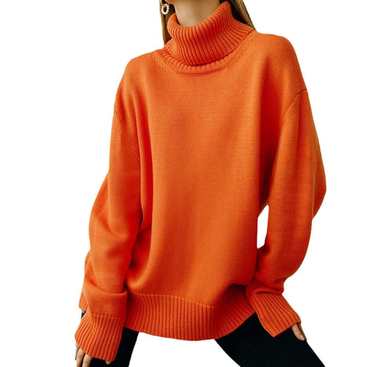 Women's Oversized Turtleneck Knit Sweater