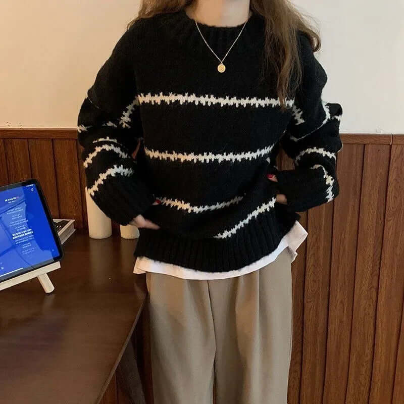 Women's Striped Knit Jumper