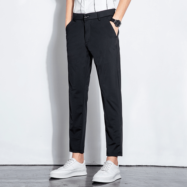 Men's Formal Long Trousers: Classic Fit Work Pants