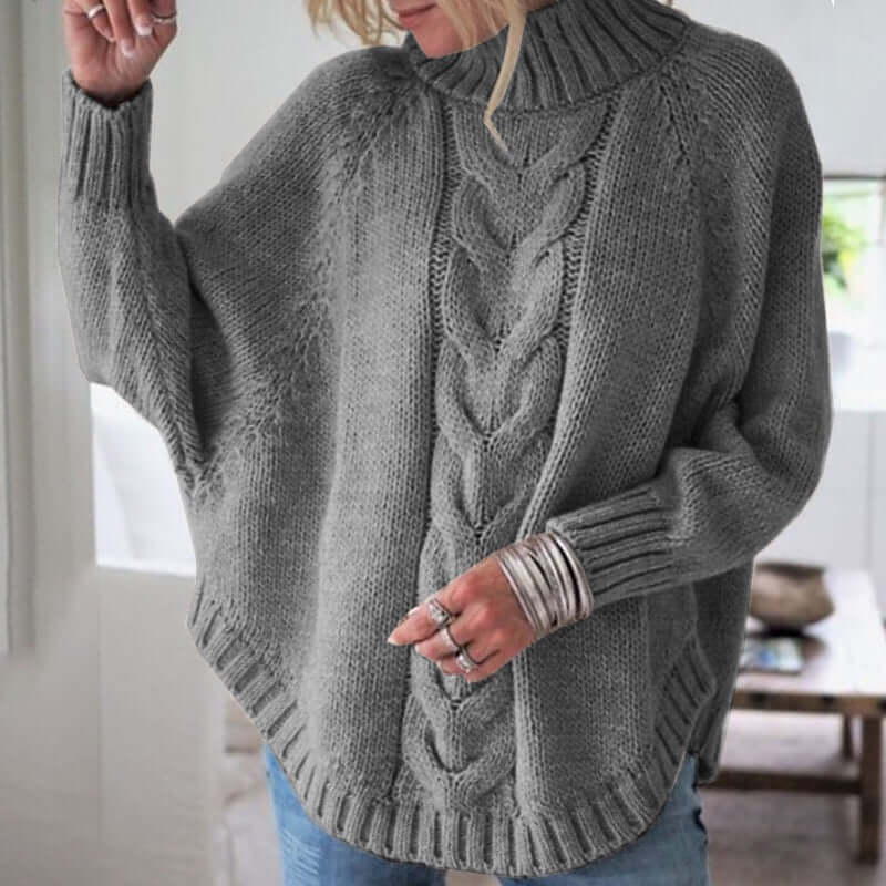 Women's Oversized Batwing Sleeve Winter Sweater