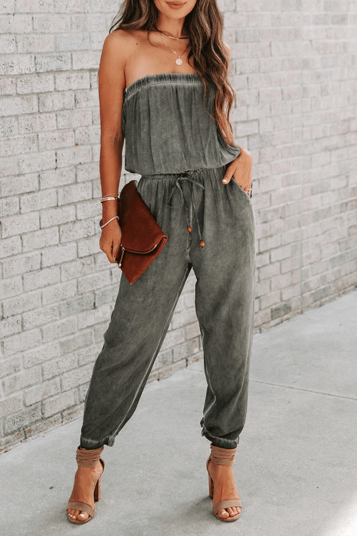 Women's Adjustable Strapless Summer Jumpsuit