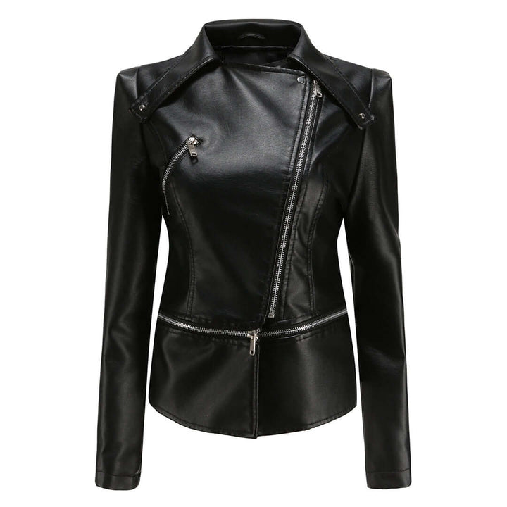 Women's Stylish Leather-Look Jacket