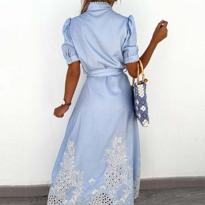 Embroidered A-Line Dress: Elegant & Versatile