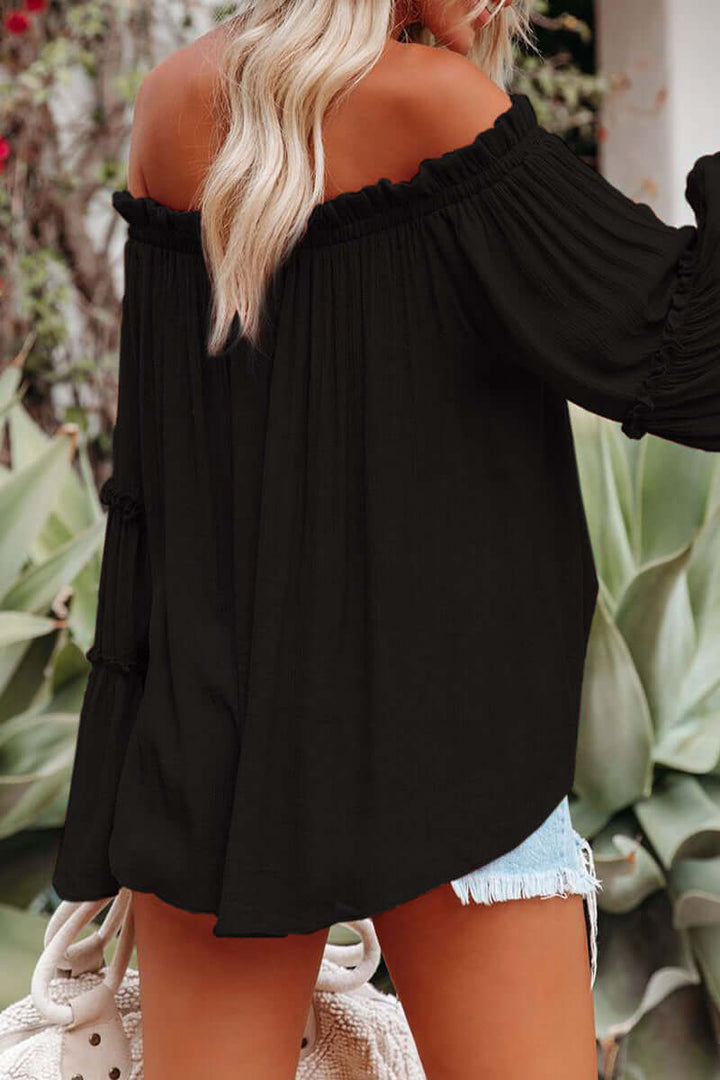 Women's Off-Shoulder Folded Top: Elegant &amp; Versatile