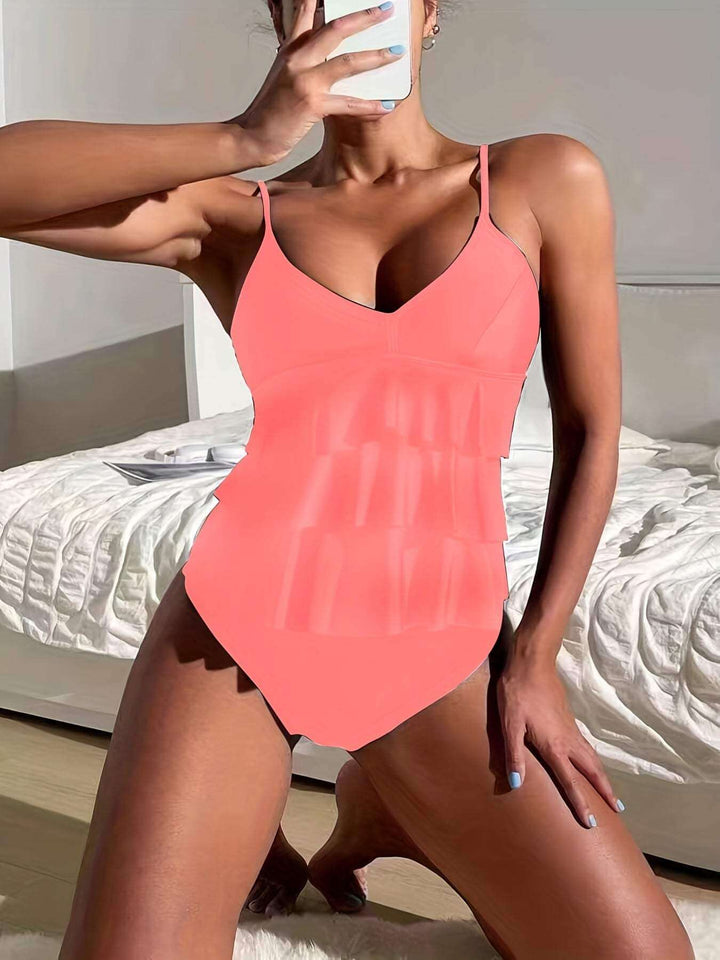 Women's Layered Ruffle Tankini Swimsuit