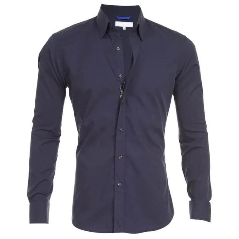 Men's Slim Fit Long Sleeve Dress Shirt