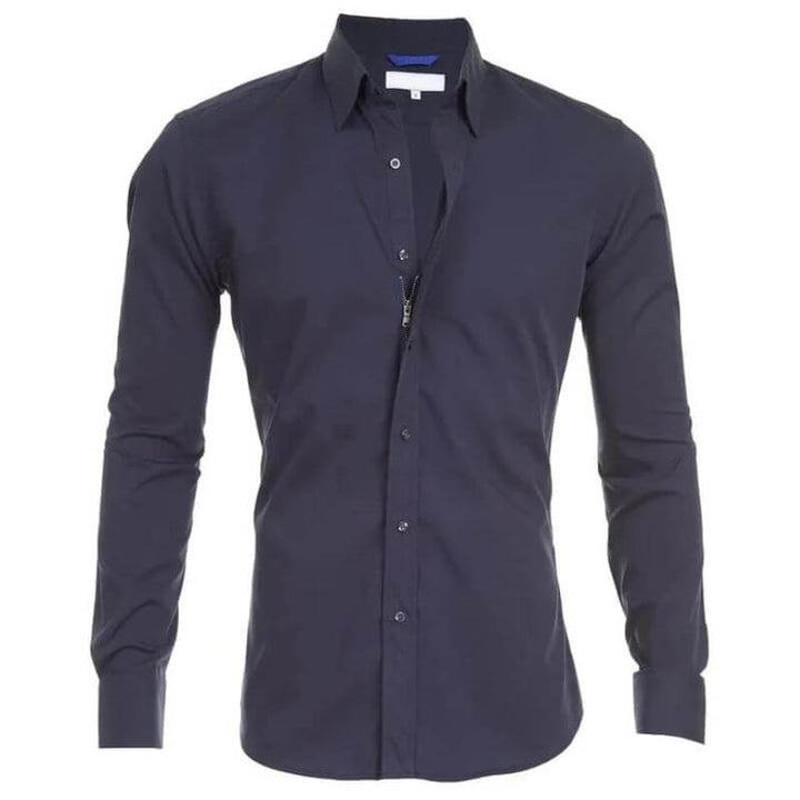 Men's Slim Fit Long Sleeve Dress Shirt