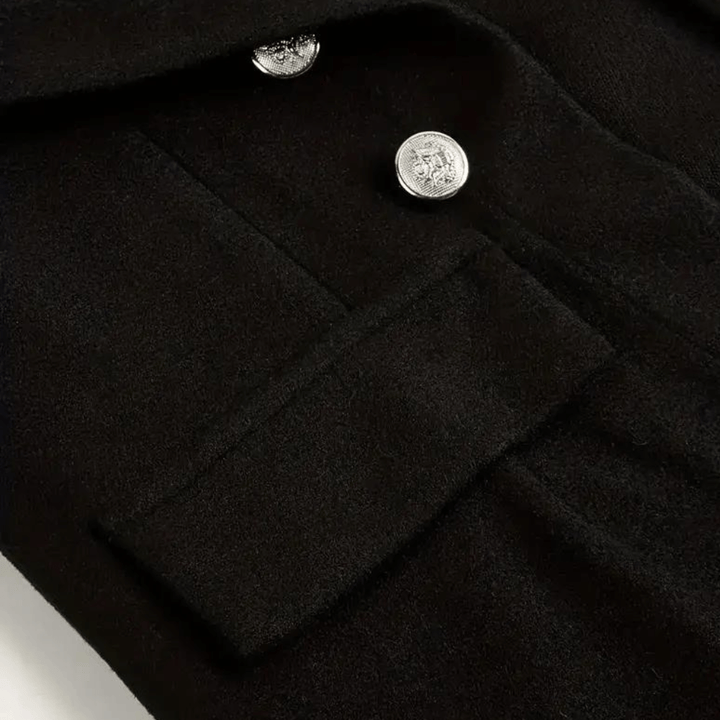 Black Casual Button Blazer: Versatile & Stylish