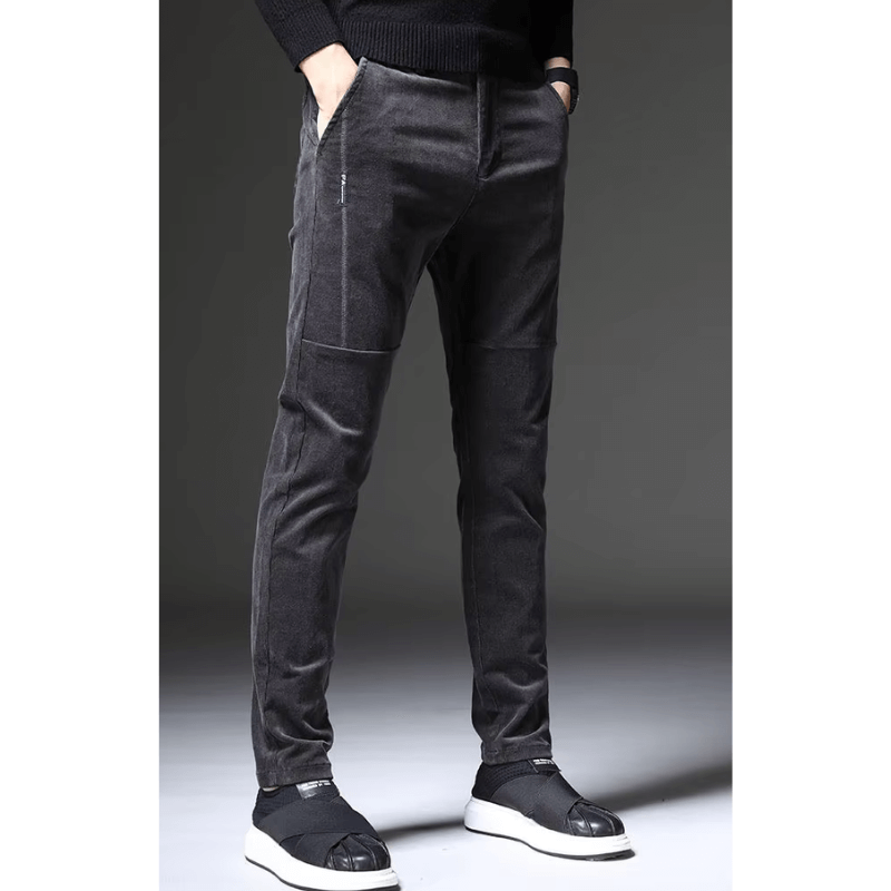 Men's Fleece-Lined Corduroy Pants: Warm & Stylish