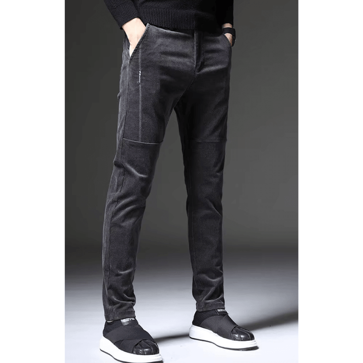 Men's Fleece-Lined Corduroy Pants: Warm & Stylish